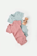 2 Pcs Cotton Short Sleeve Bodysuits