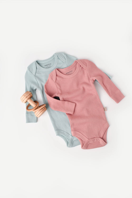 2 Pcs Cotton Long Sleeve Bodysuits