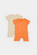 2pcs Short-Sleeve Rompers