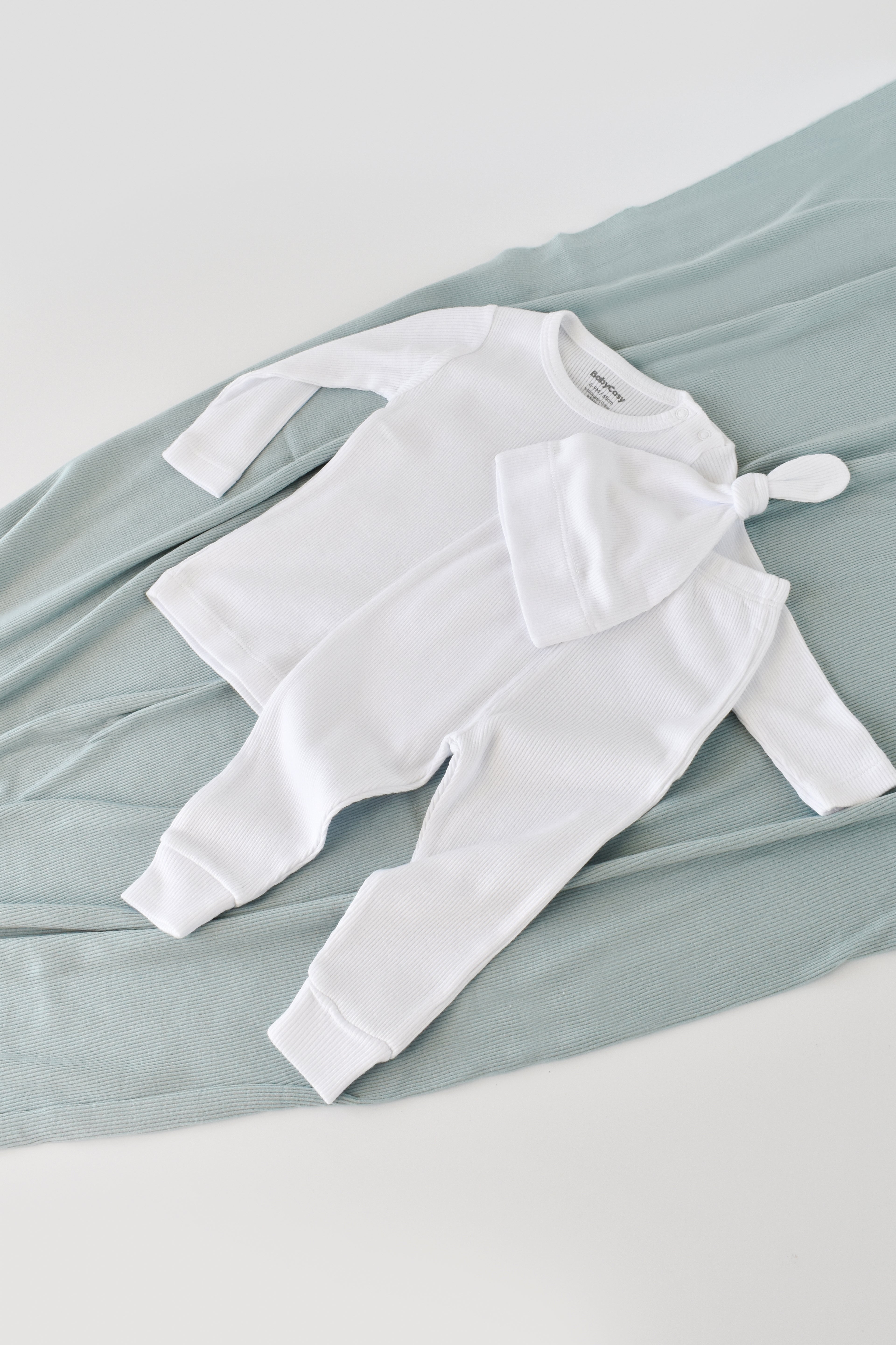 Cotton Pants & Long Sleeved Top & Hat - 3 Pcs Set